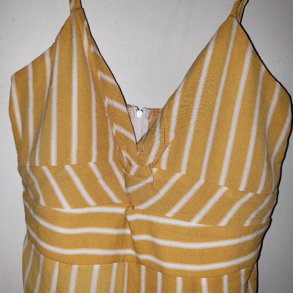Yellow & White Pinstripe - •Crystal Sky•| Jumpsuit - Picture 3 of 8